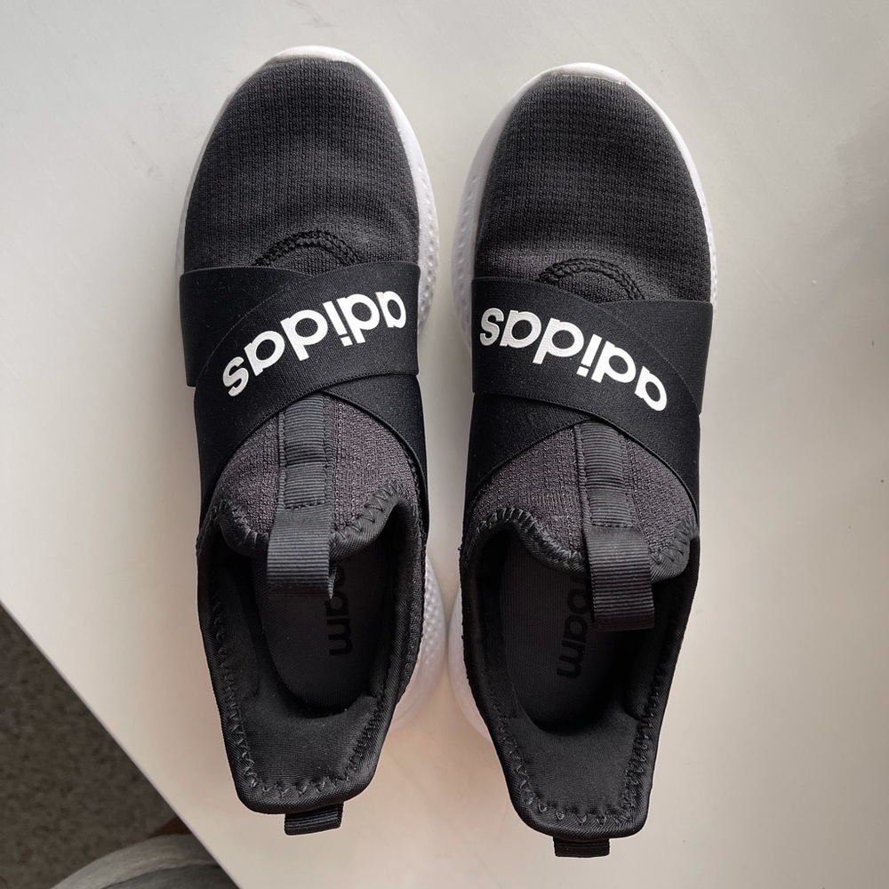 Adidas Black Slip On Tennis Shoe